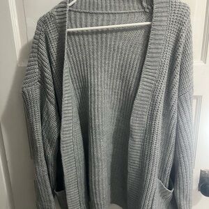 Cozy Gray Women's Oversized Sweater